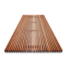 Load image into Gallery viewer, Merbau 8mm Gap Pool Screens - Oiled Finish